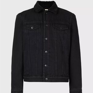 All Saints Alder Denim Sherpa Jean Jacket
